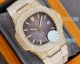 Replica Patek Philippe Nautilus Iced Out Yellow Gold Case Watch Brown Dial  (4)_th.jpg